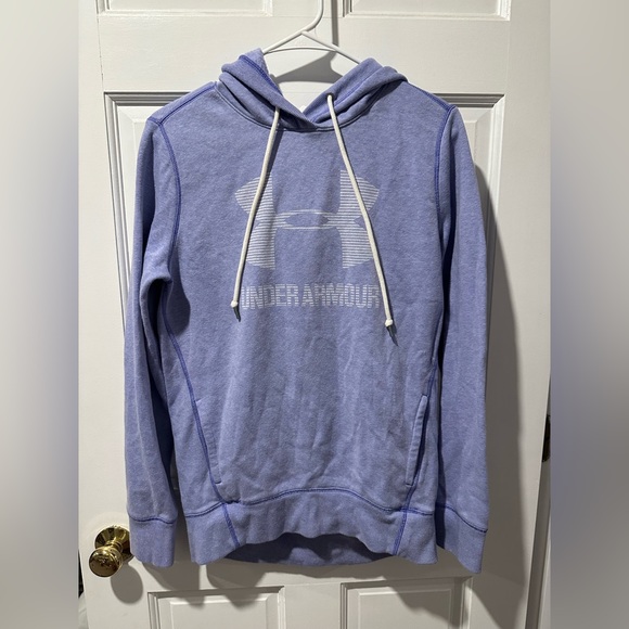 Under Armour Tops - Under Armour purple/periwinkle hoodie. Worn maybe once,Ike new condition.